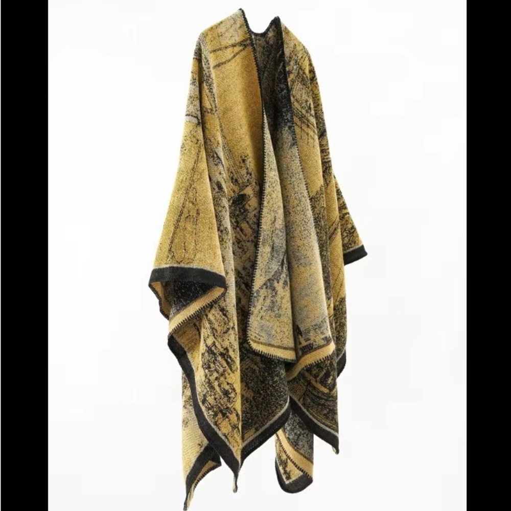 Beautiful Patterned Cape Cardigan - Picture 5 of 9